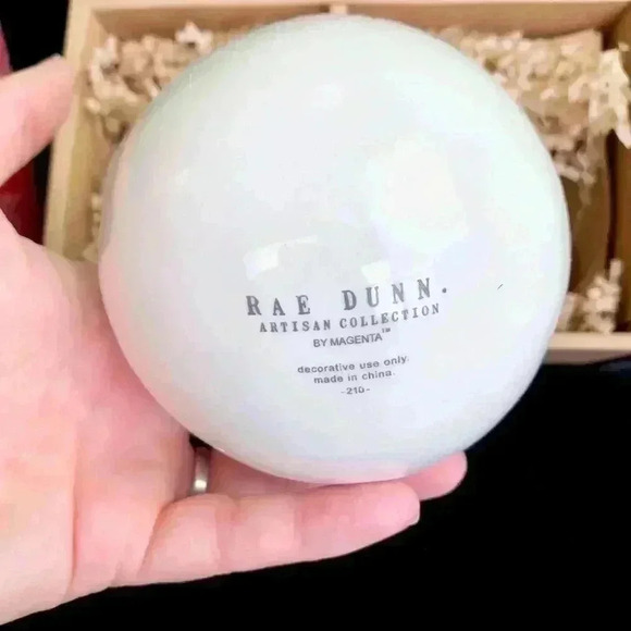 NEW SET of 2 - EXTRA LARGE HOLLY & JOLLY - Ornaments - White w/Red Letters - Picture 4 of 6